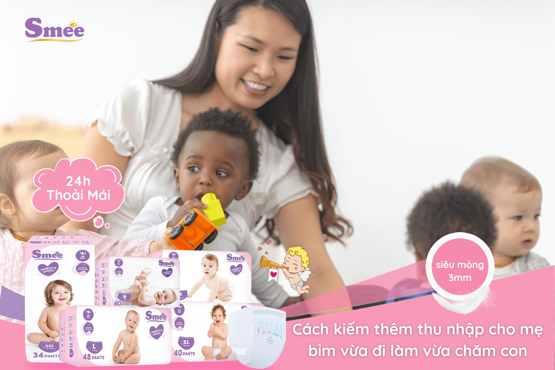 Nhận trông trẻ tại nhà cũng giúp các mẹ bỉm có nguồn thu nhập tốt